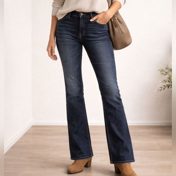 Silver Jeans Denim - Silver Jeans Suki Slim Boot Dark Wash Stretch Denim Jeans W32 L33 Quiet Luxury